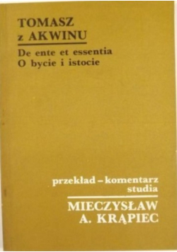 De ente et essentia O bycie i istocie