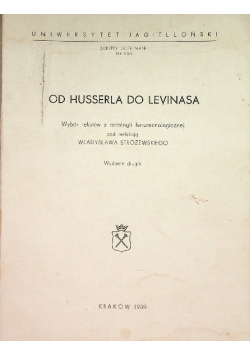 Od Husserla do Levinasa