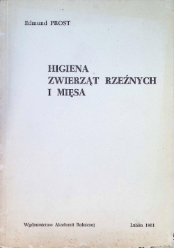 Higiena zwierząt rzeźnych i mięsa