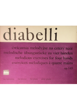 Diabelli ćwiczenia melodyjne na cztery ręce