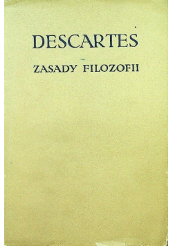 Descartes Zasady Filozofii