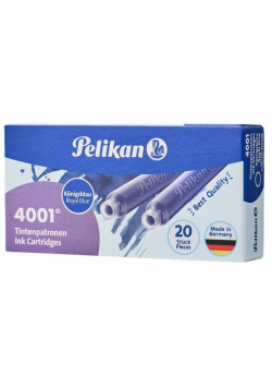 Naboje atramentowe krótkie 20szt niebieski