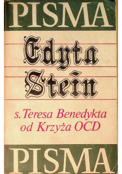 Edyta Stein Pisma Tom 1