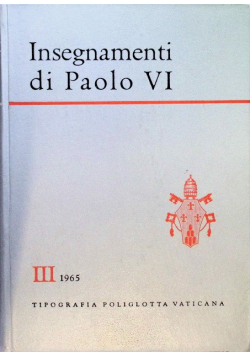 Insegnamenti di Giovanni Paolo VI Tom III