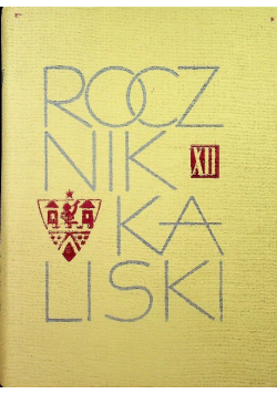 Rocznik Kaliski Tom XII