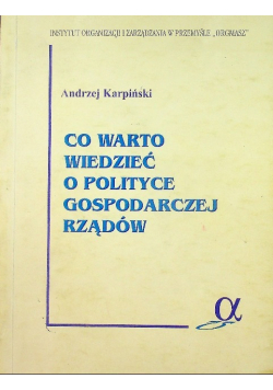 Co warto wiedzieć o polityce gospodarczej rządów