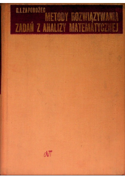 Metody rozwiązywania zadań z analizy matematycznej