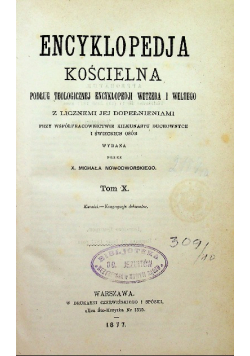 Encyklopedia kościelna Tom 10 1877 r.