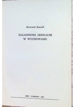 Zagadnienia seksualne w wychowaniu