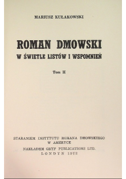 Roman Dmowski w świetle listów i wspomnień