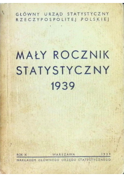 Mały rocznik statystyczny 1939 r.