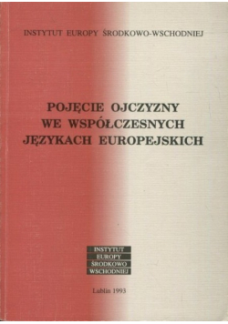 Pojęcie ojczyzny we współczesnych językach europejskich