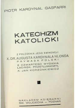 Katechizm Katolicki  1932 r.