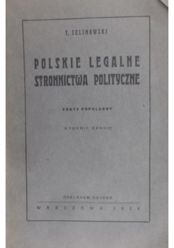 Polskie Legalne stronnictwa polityczne 1930r.