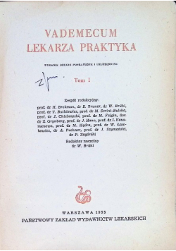Vademecum lekarza praktyka Tom I
