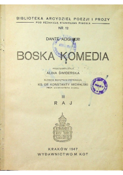 Boska komedia raj Tom 3 1947 r.