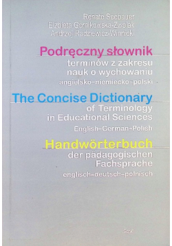 Podręczny słownik terminów z zakresu nauk o wychowaniu