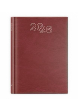 Kalendarz 2026 A5 dzienny standard czerwony