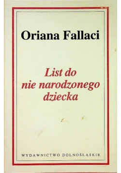 List do nie narodzonego dziecka