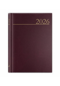 Kalendarz 2026 A5 dzienny Madrid brązowy