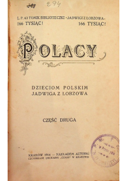 Polacy Dzieciom Polskim Jadwiga z Łobzowa 1914 r.
