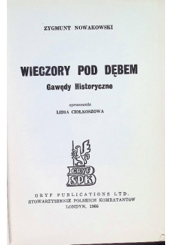Wieczory pod dębem gawędy historyczne