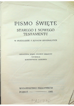 Pismo Święte Starego i Nowego Testamentu
