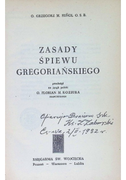 Zasady śpiewu gregoriańskiego