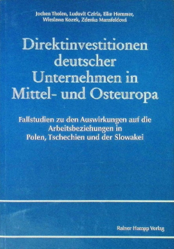 Direktinvestitionen deutscher Unternehmen in Mittel- und Osteuropa