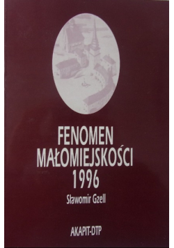 Fenomen małomiejskości 1996