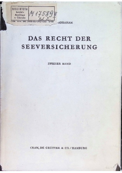 Das Recht der Seeversicherung Band 2