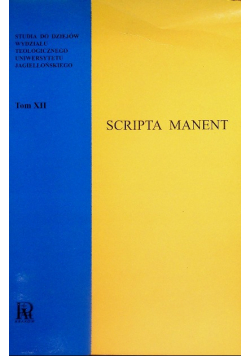 Scripta manent Tom XII
