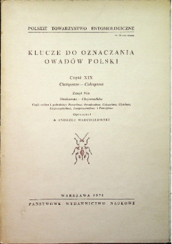 Klucze do oznaczania owadów Polski Część XIX Zeszyt 94a