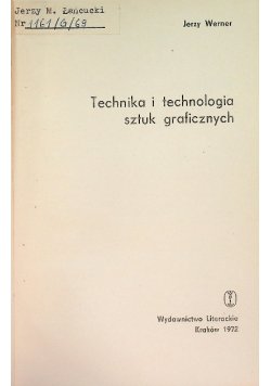 Technika i technologia sztuk graficznych
