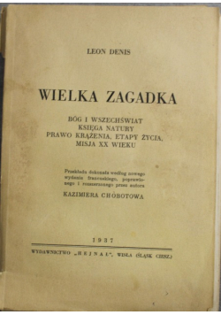 Wielka zagadka 1937 r.
