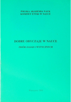 Dobre obyczaje w nauce