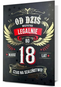 Karnet B6 Urodziny Osiemnastka