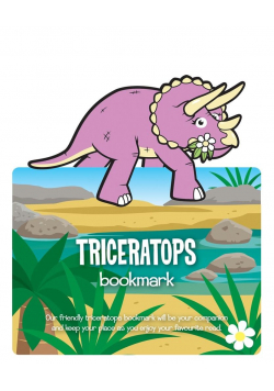 Zwierzęca zakładka do książki - Triceratops
