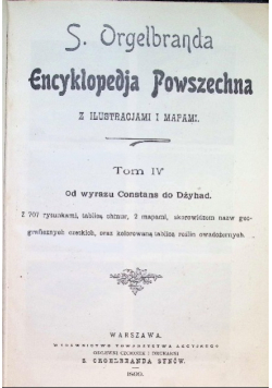 Encyklopedia Powszechna Tom IV 1899 r.