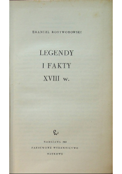 Legendy i fakty XVIII w