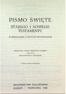 Pismo Święte Starego i Nowego Testamentu