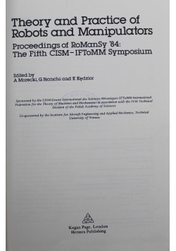 Theory and Practice of Robots and Manipulators