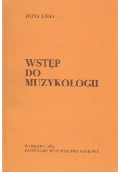 Wstęp do muzykologii