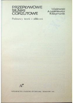 Przepływowe silniki odrzutowe