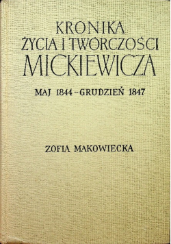 Kronika życia i twórczości Mickiewicza