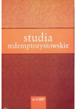 Studia redemptorystowskie Nr 5 / 07