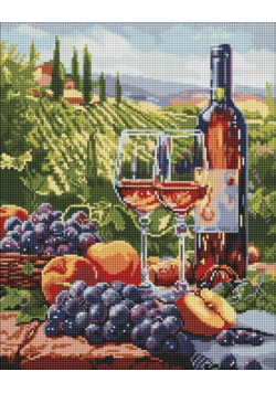 Diamentowa mozaika - Owocowe wino 40x50cm