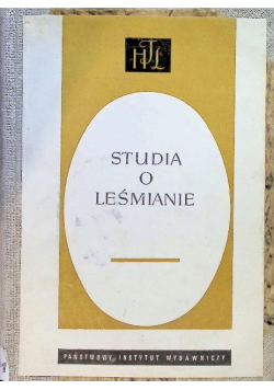 Studia o Leśmianie