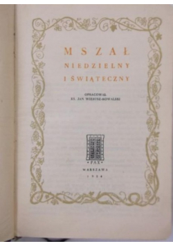 Mszał niedzielny i świąteczny