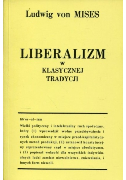 Liberalizm w tradycji klasycznej
